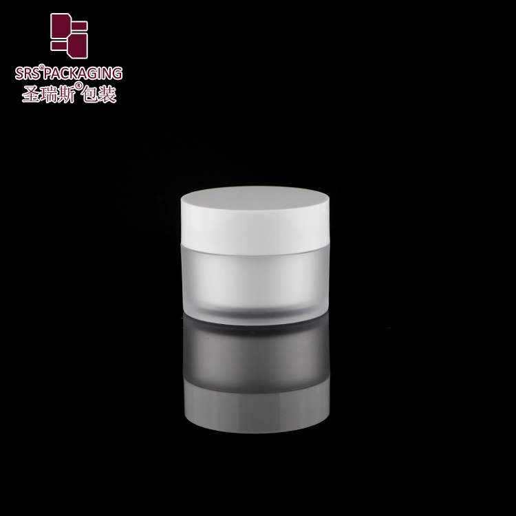 Luxury double wall cosmetic cream pet jar made of eco friendly plastic for skin care set container