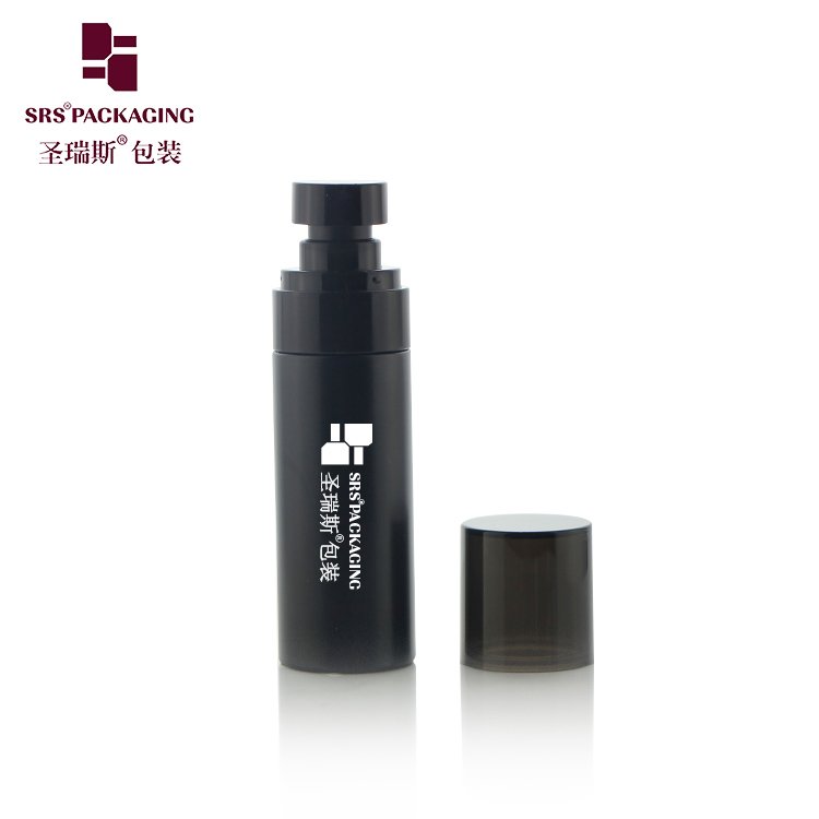 Plastic black spray pump container 50ml PET sprayer bottle professional cosmetic packaging