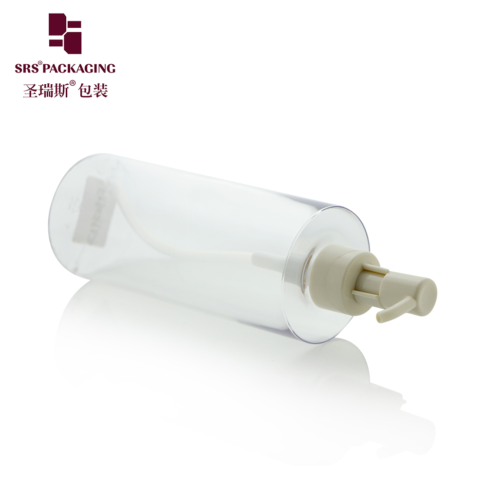 Flat Shoulder PET 300ml Bottle PCR Eco-friendly Recycable Pump Bottle For Hand Soap in Salon