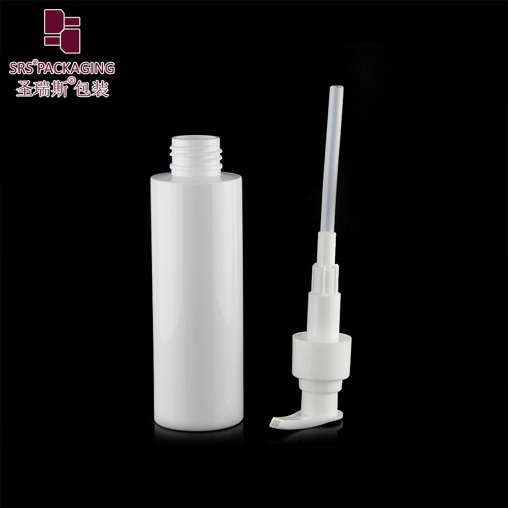 Custom Eco-friendly 120ml PET Plastic Cosmetic Cream Gel Bottle with Lotion Pump