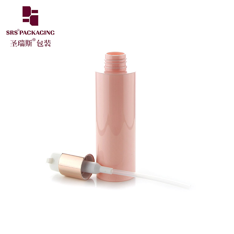 Custom Eco-friendly 120ml PET Plastic Cosmetic Cream Gel Bottle with Lotion Pump