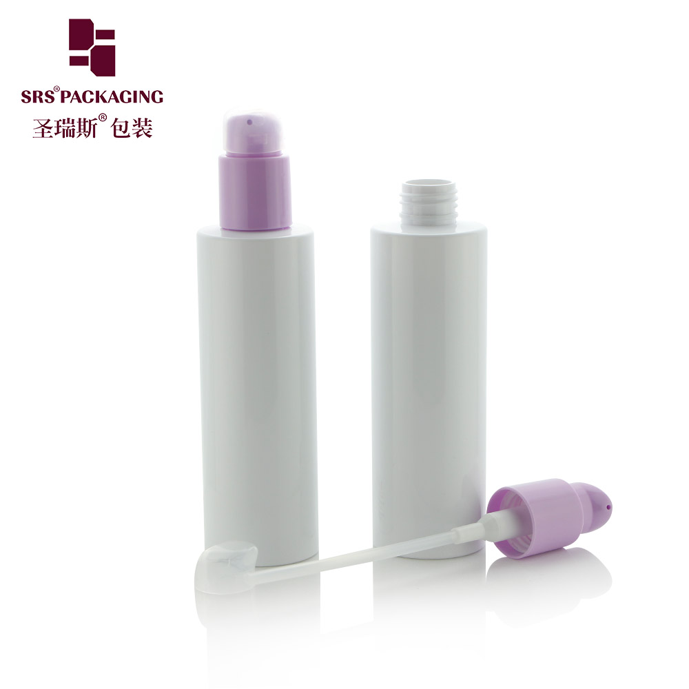 Eco friendly skincare lotion cosmetic packaging 200ml pump PET bottle