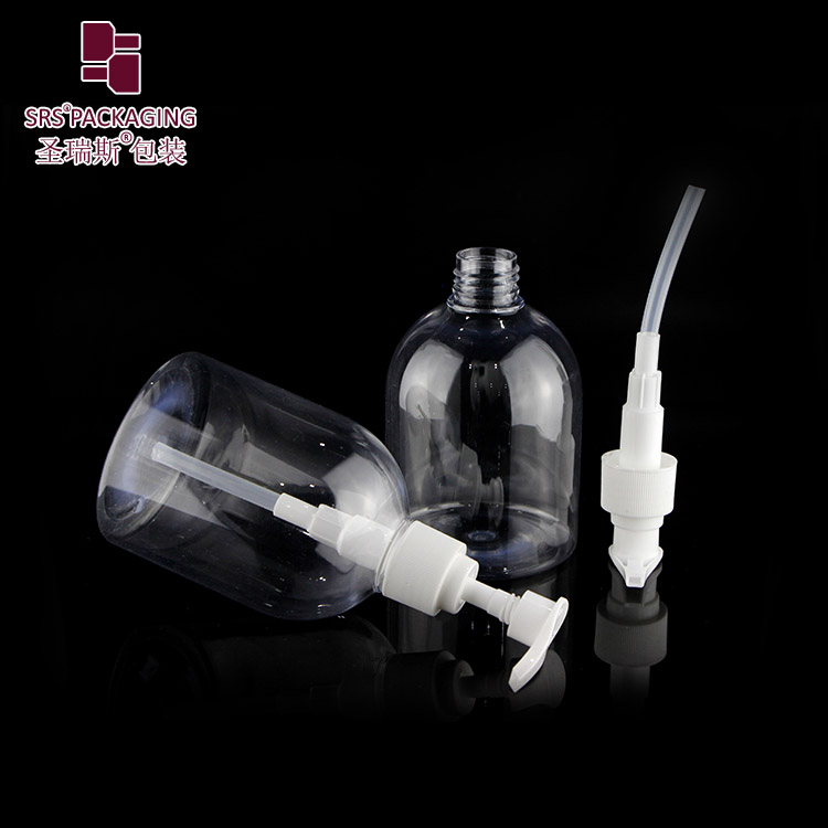 Lotion clear plastic pump bottle 200ml 300ml 500ml empty pet bottle for hand sanitizer gel