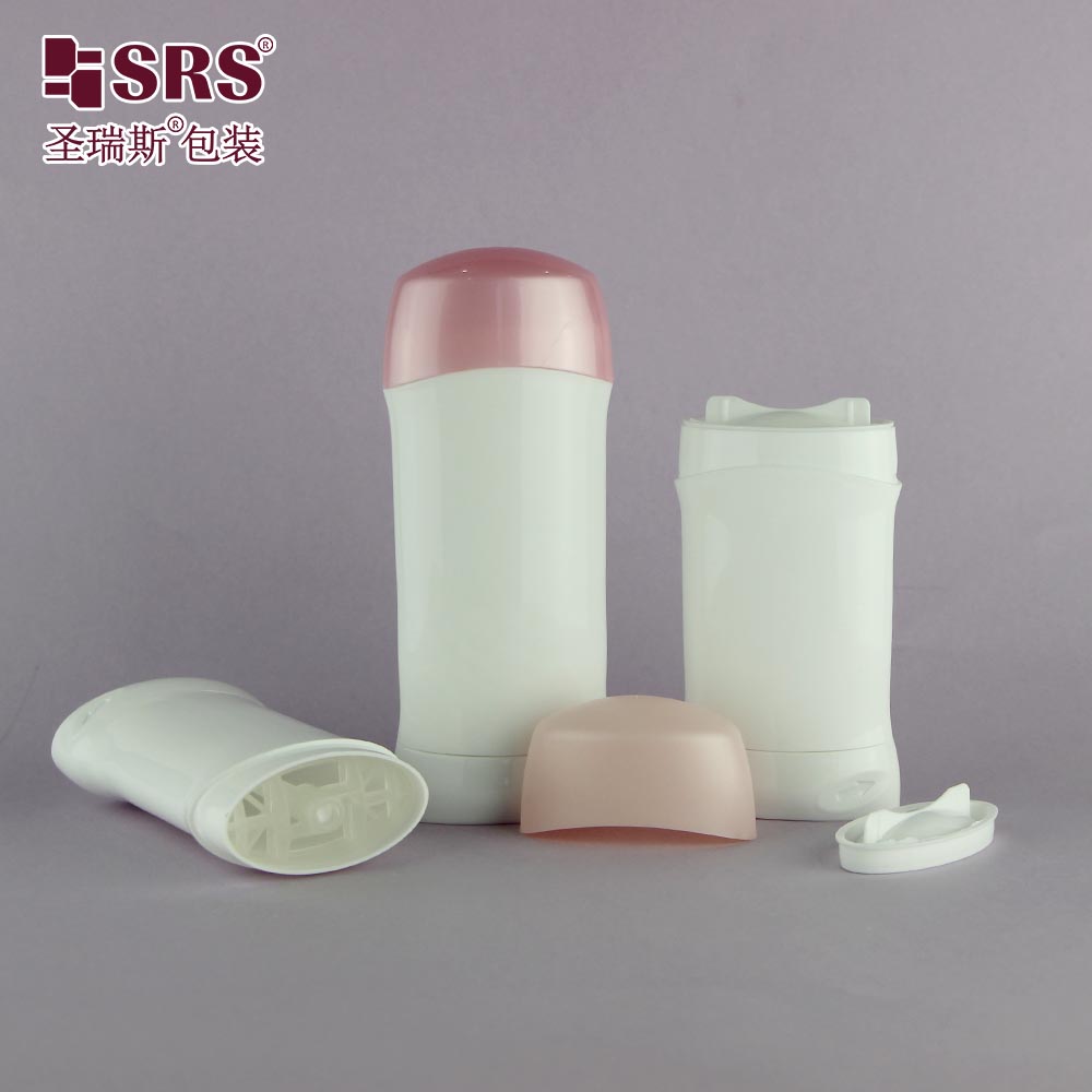 Oval 45g 75g Plastic Cosmetic Deodorant Stick Bottle Container For Body Care