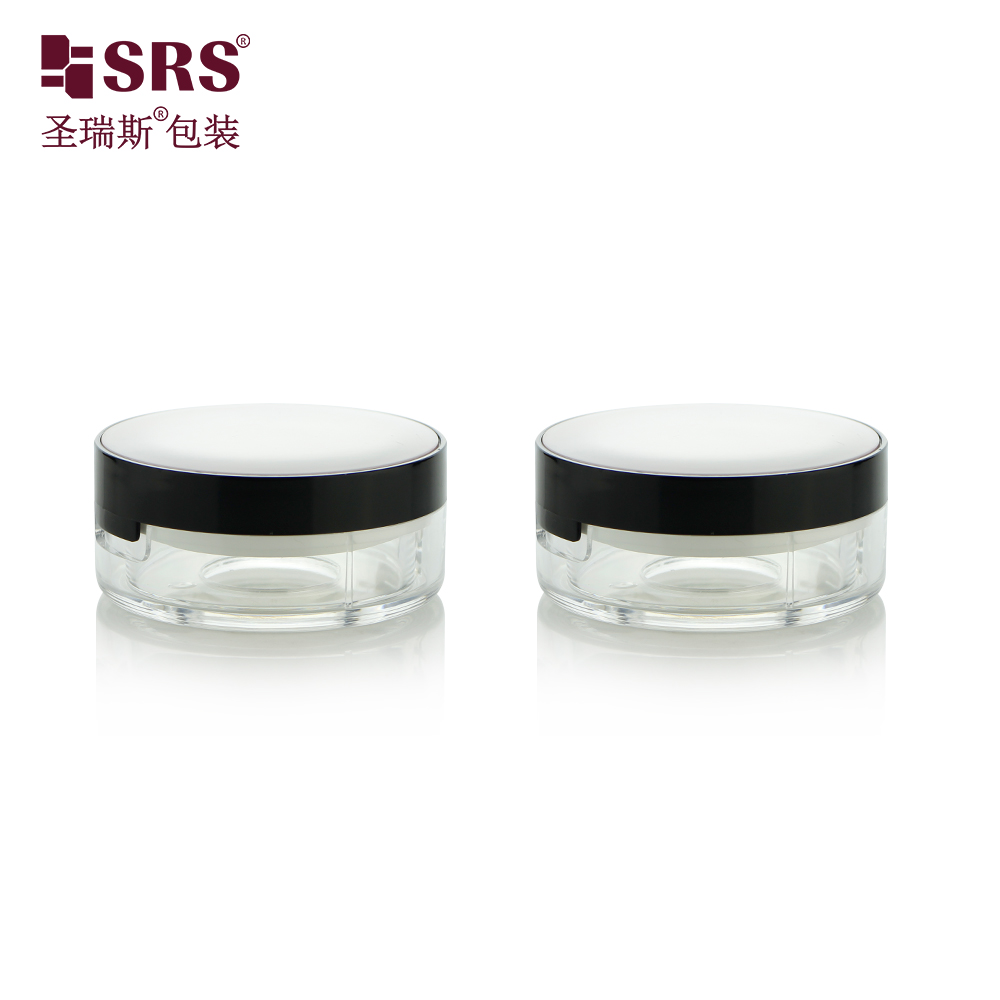 Cosmetic Plastic 20G Small Container Shape Luxury Compact Sifter Packaging cosmetic powder jar