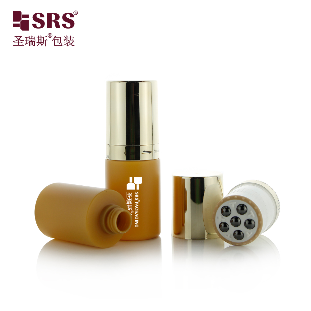 High quality 80ml plastic six steel ball roll on bottle with cosmetic PE lid bottle