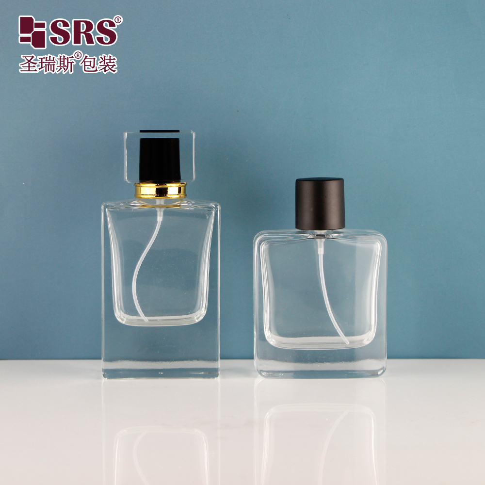 China Manufacturer Transparent Round Square Perfume Atomizer Empty Glass Perfume Bottles