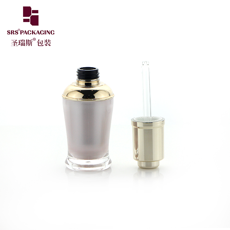 Professional Custom Acrylic Cosmetics Dropper Bottles 8 ml for Serum Oils