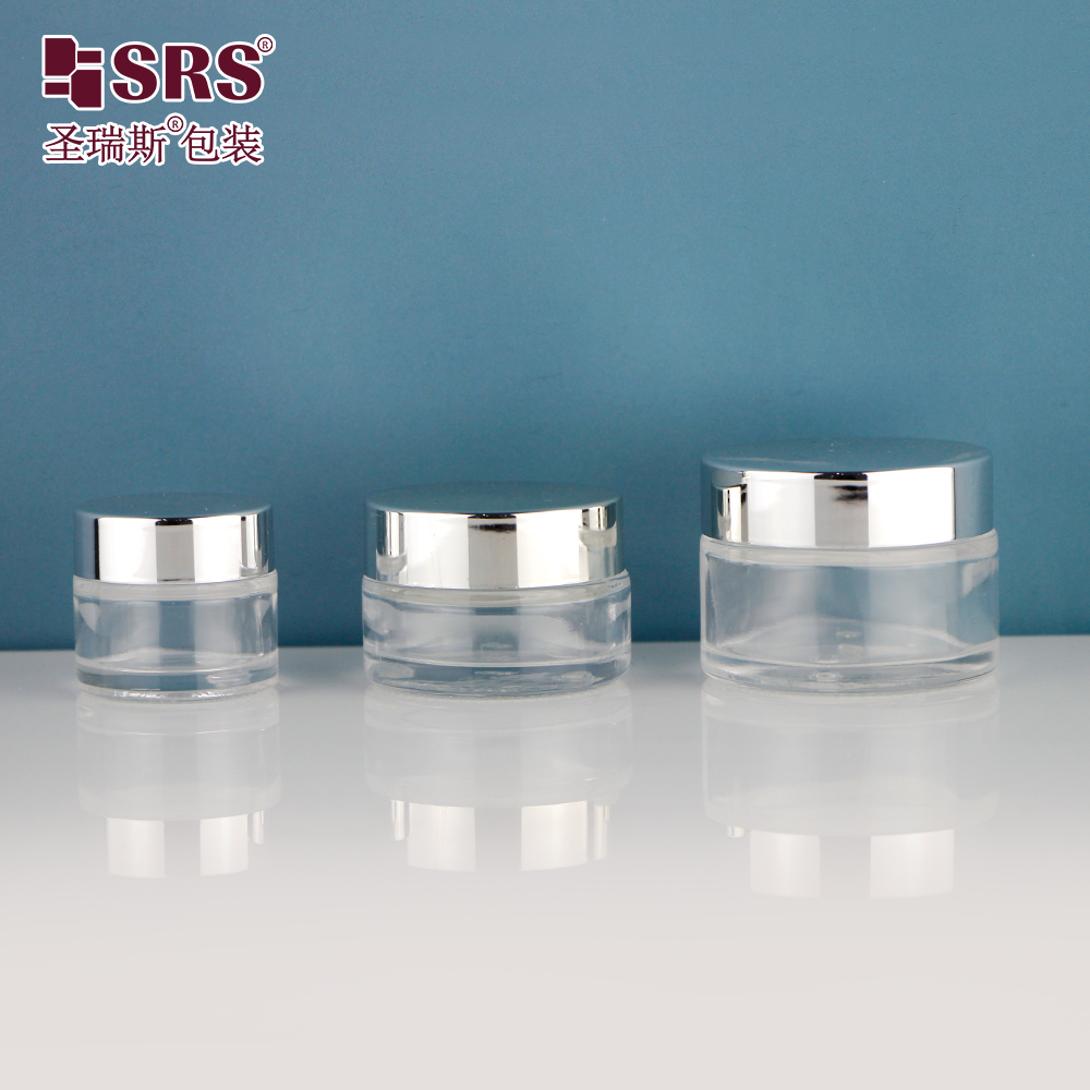 Wholesale Factory Mini Size 10g 15g 25g Eye Cream Face Cosmetic Glass Round Transparent Jars