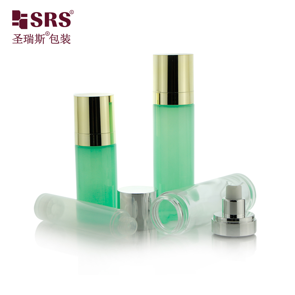 Empty Customize Color Round Skincare Serum Cosmetic Glass Lotion Bottle