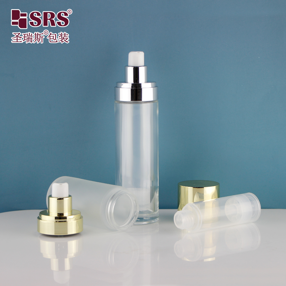 Empty Customize Color Round Skincare Serum Cosmetic Glass Lotion Bottle