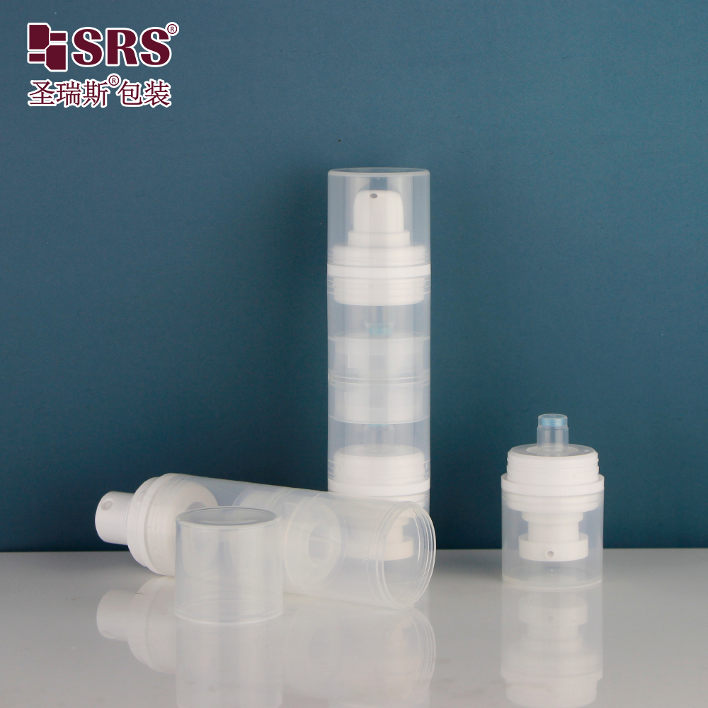 5ml 10ml Empty Wholesale Plastic PP Double End White Airless Pump Bottle