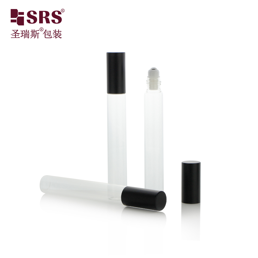 In Stock 10ML 15ML Transparent Glass Roll-On Bottles for Cosmetic Perfume Oils