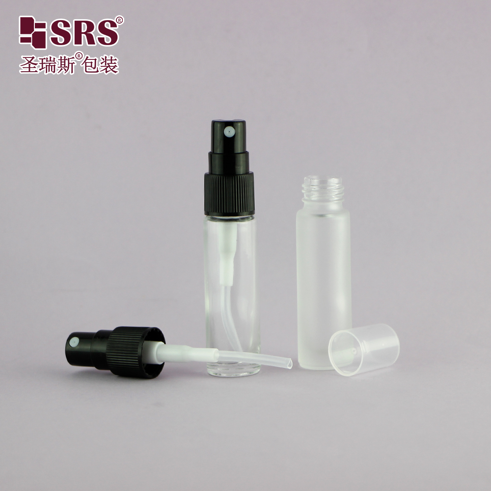 SRS Packaging Free Sample Customized Refillable Empty Small 10ML Cosmetic Glass Perfume Spray Bottle