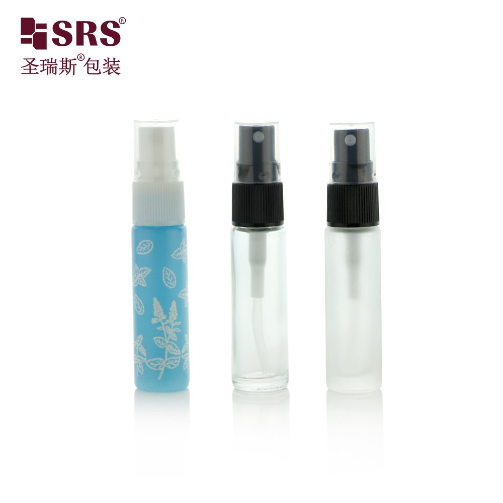 SRS Packaging Free Sample Customized Refillable Empty Small 10ML Cosmetic Glass Perfume Spray Bottle