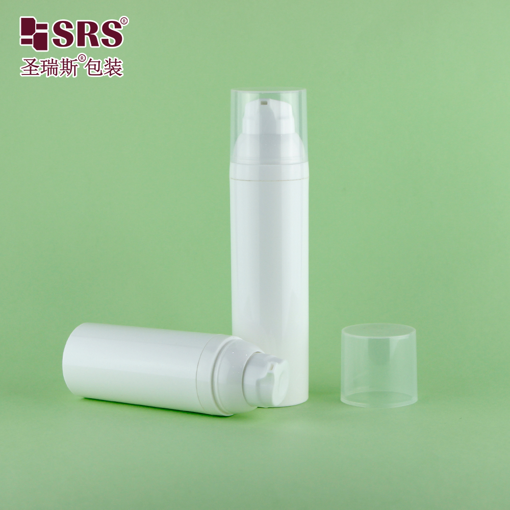White set cosmetic packaging 30ml 50ml 75ml 100ml airless eye cream bottle