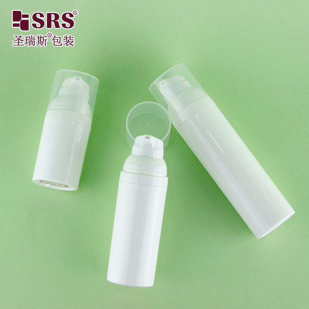 White set cosmetic packaging 30ml 50ml 75ml 100ml airless eye cream bottle