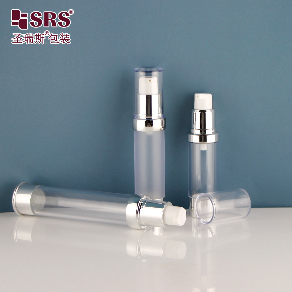 AS plastic 15ml 20ml Custom Cosmetic Lotion Spray Airless Pump Bottle