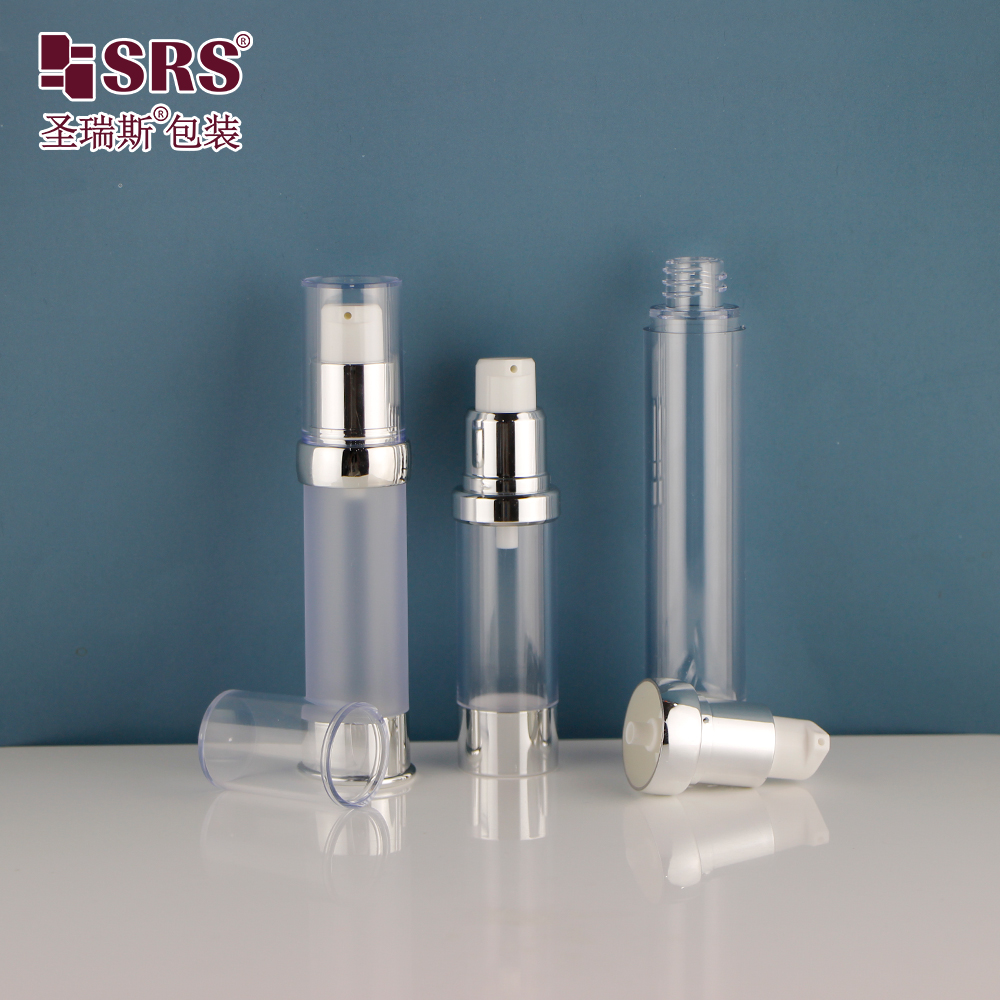 AS plastic 15ml 20ml Custom Cosmetic Lotion Spray Airless Pump Bottle
