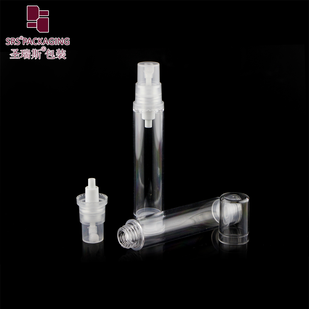 15ML 20ML Transparent White Cylinder Cosmetics AS Pump Spray Perfume Plastic Bottle