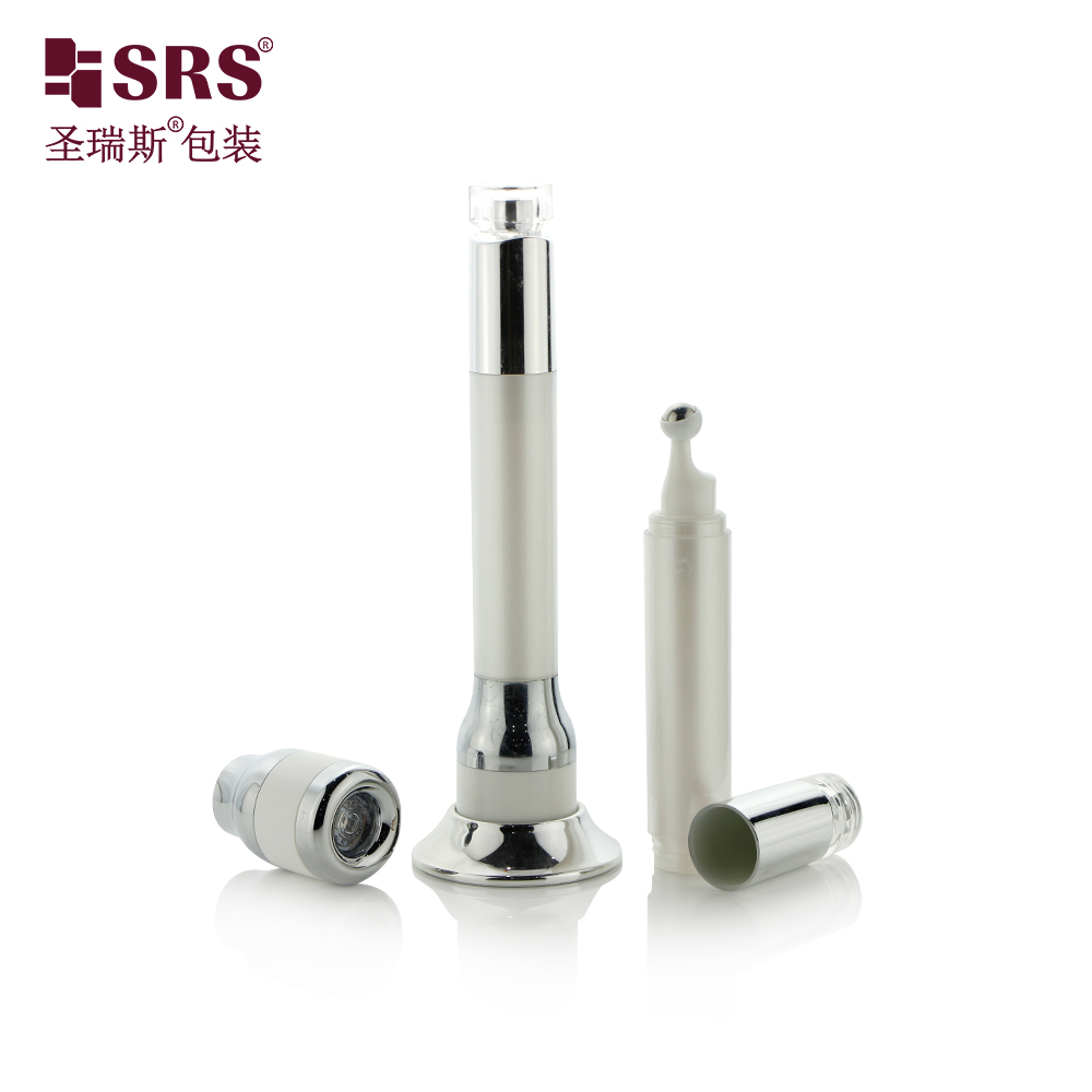 NEW Vibrating Roll On Bottles 15ml With Infrared For Eye Cream Cosmetic Airless Pump Bottle