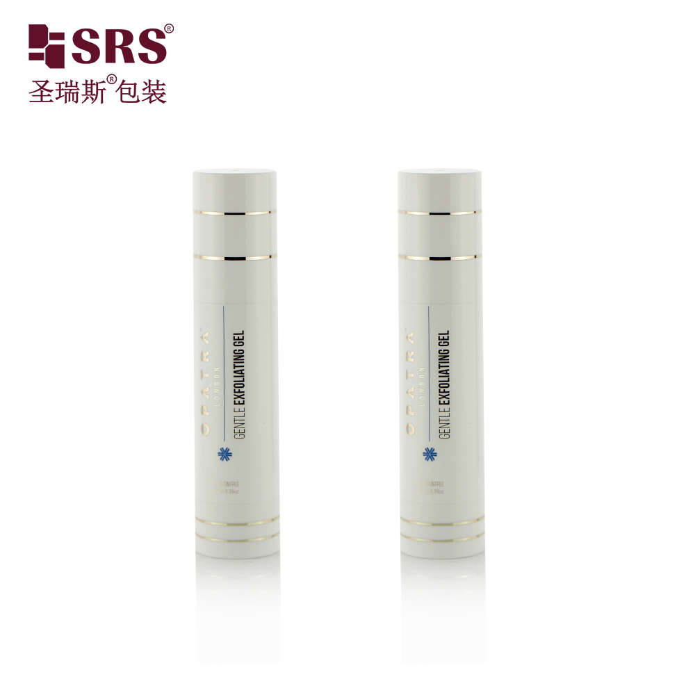 SRS Luxury Cosmetics 15ml 30ml 40ml 50ml 80ml 100ml 120ml White Color Airless Pump Bottle