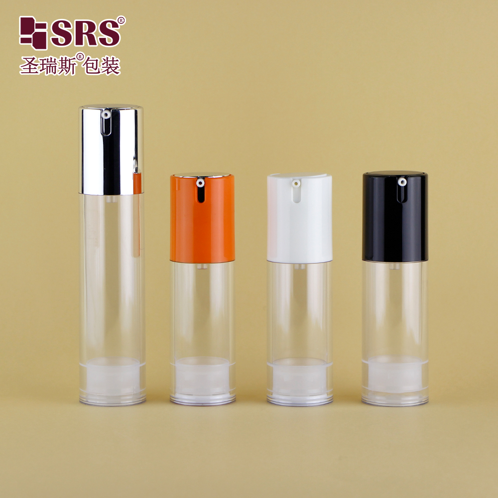 Hot Sale Refillable 50ml 30ml 15ml ECO Friendly Plastic Serum Lotion Airless Pump Bottle Luxury For Skincare