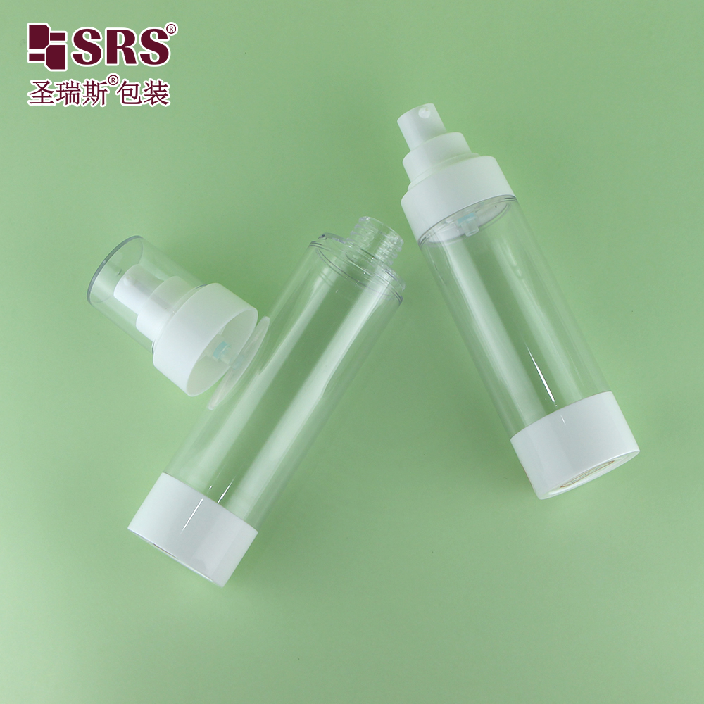 80ml 100ml 120ml Big Size Airless Bottle Plastic Airless Bottle For Cosmetic Facial Care Packaging