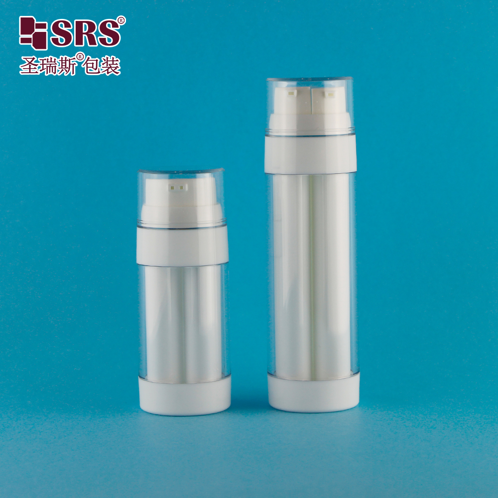 One container with two tubes 20ml 50ml makeup foundation airless bottle empty cosmetic packaging