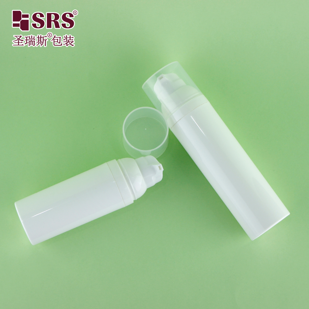 Custom cosmetic packaging PP PCR orange airless pump bottle 30ml 50ml 75ml 100ml