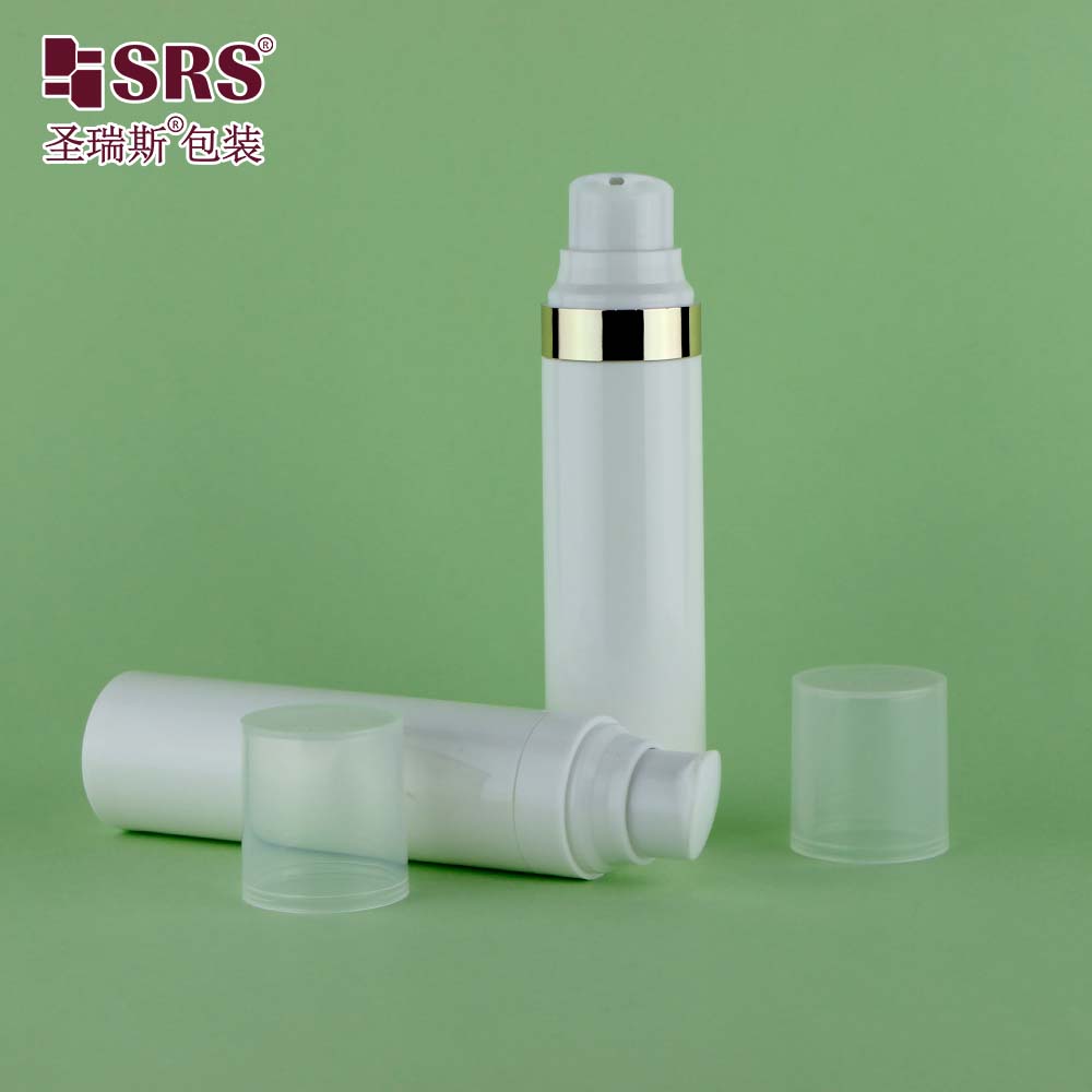 Hot sale 15ml 30ml 50ml airless cosmetic container empty plastic refillable pump bottles