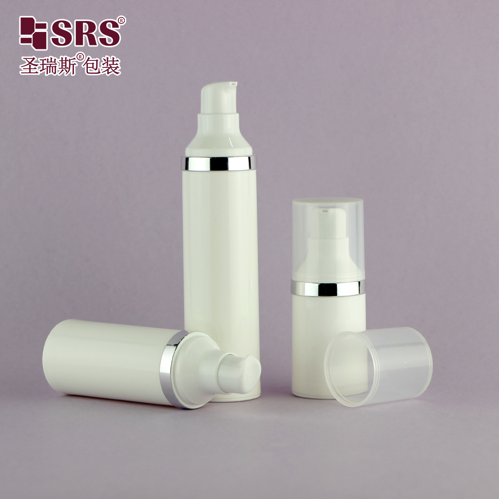 PP plastic custom 15ml 30ml 50ml makeup products airless bottle for serum