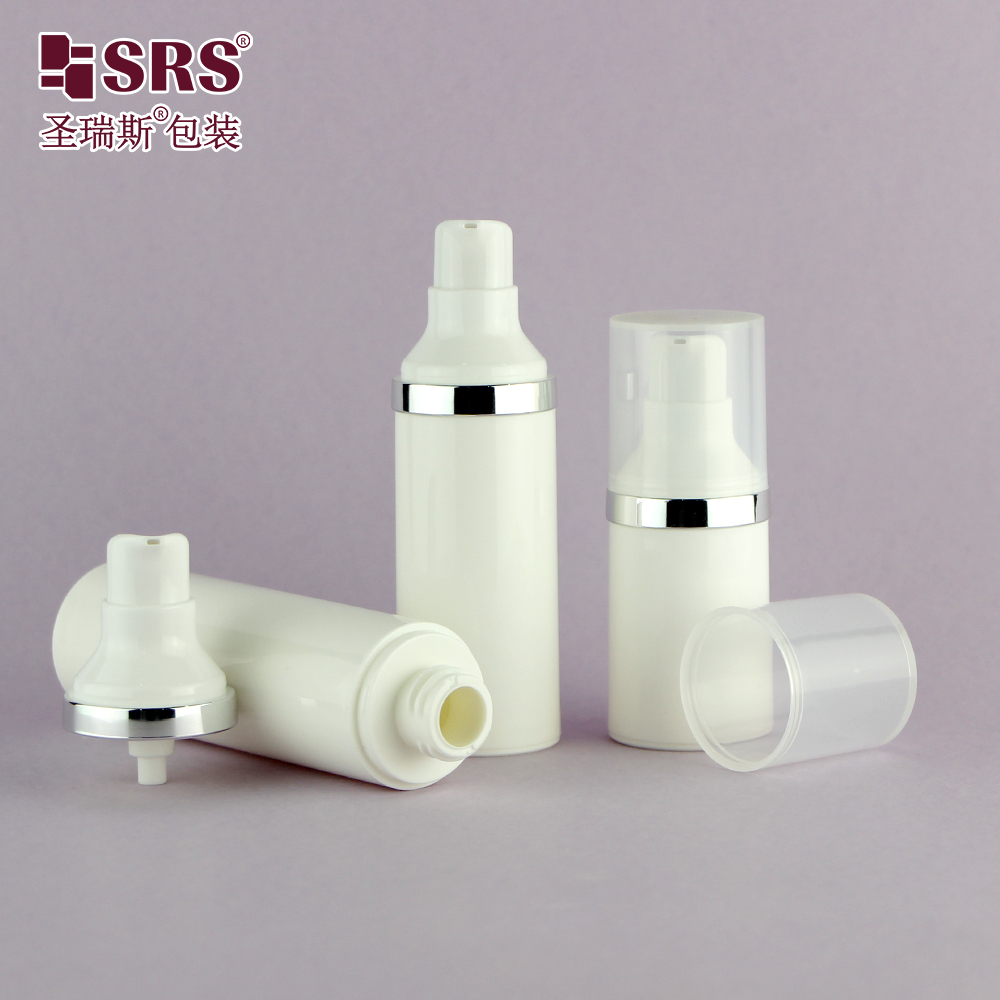 PP plastic custom 15ml 30ml 50ml makeup products airless bottle for serum
