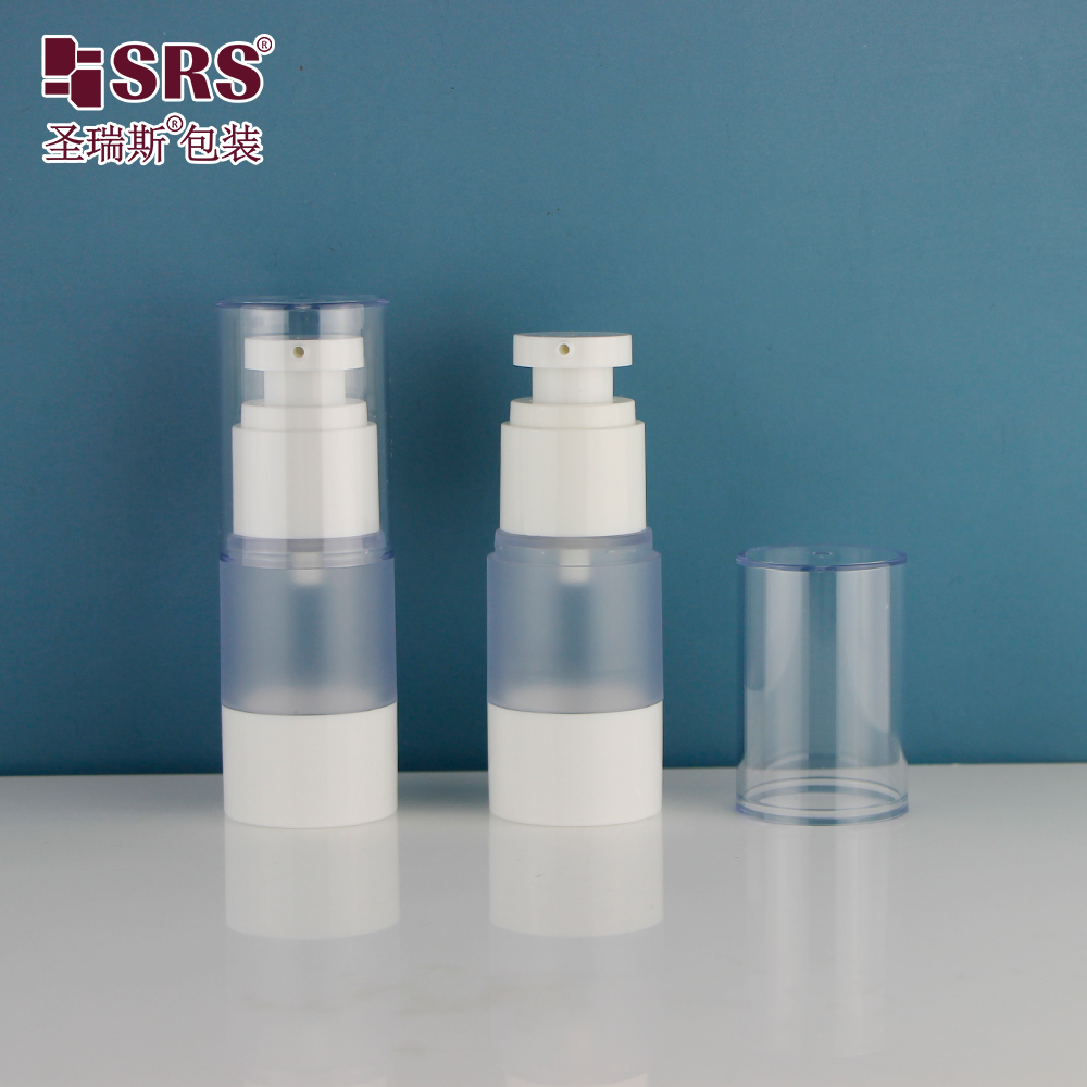 15ml Empty Plastic Cosmetic Packaging Facial Gel Cleanser AS Airless Bottle