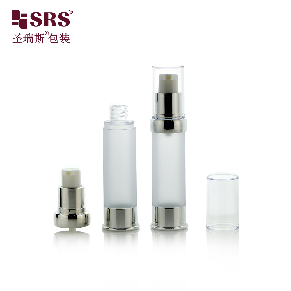 RTS Luxury Gold Silver AS Cosmetic Refillable Airless Pump Bottle 20ml 30ml