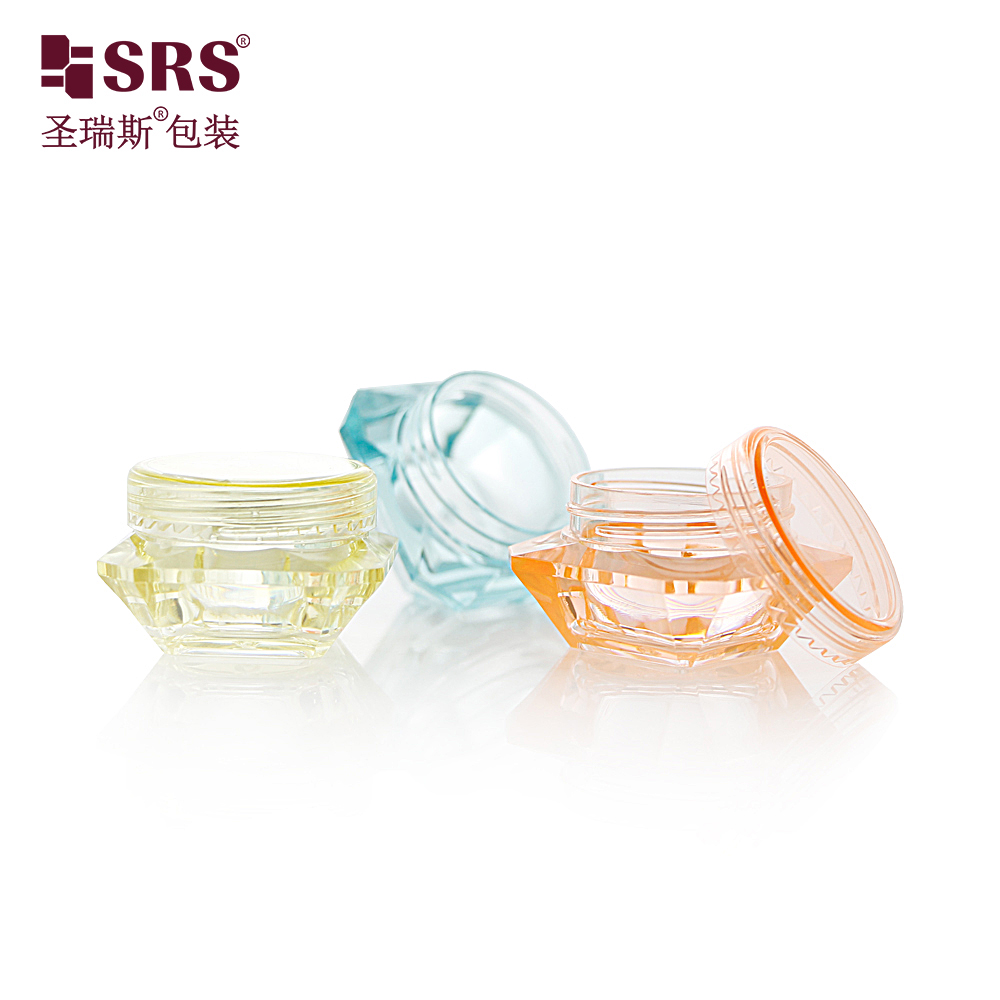Diamond Shape Injection Color Customization Nail Gel Container Cosmetic Jar 3g