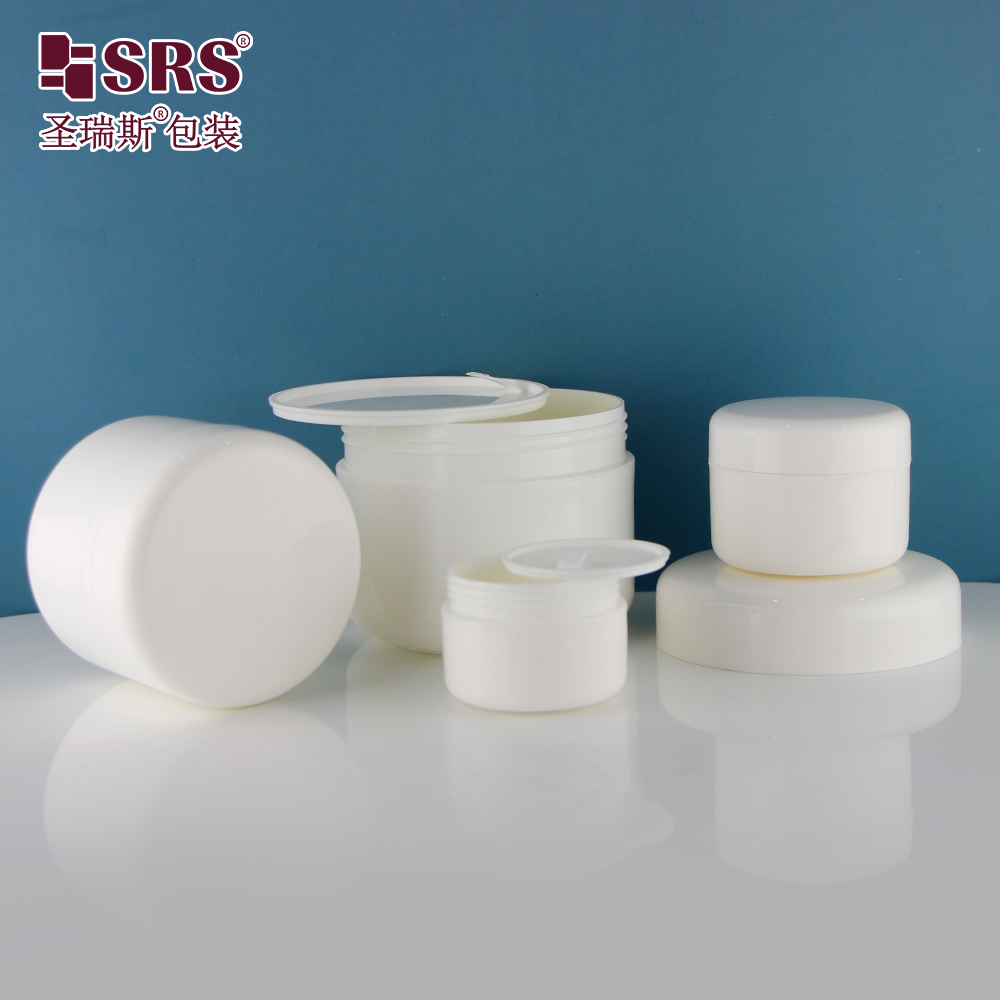 Various capacities 50ml 10ml 200ml skincare product set PP plastic face cream jar