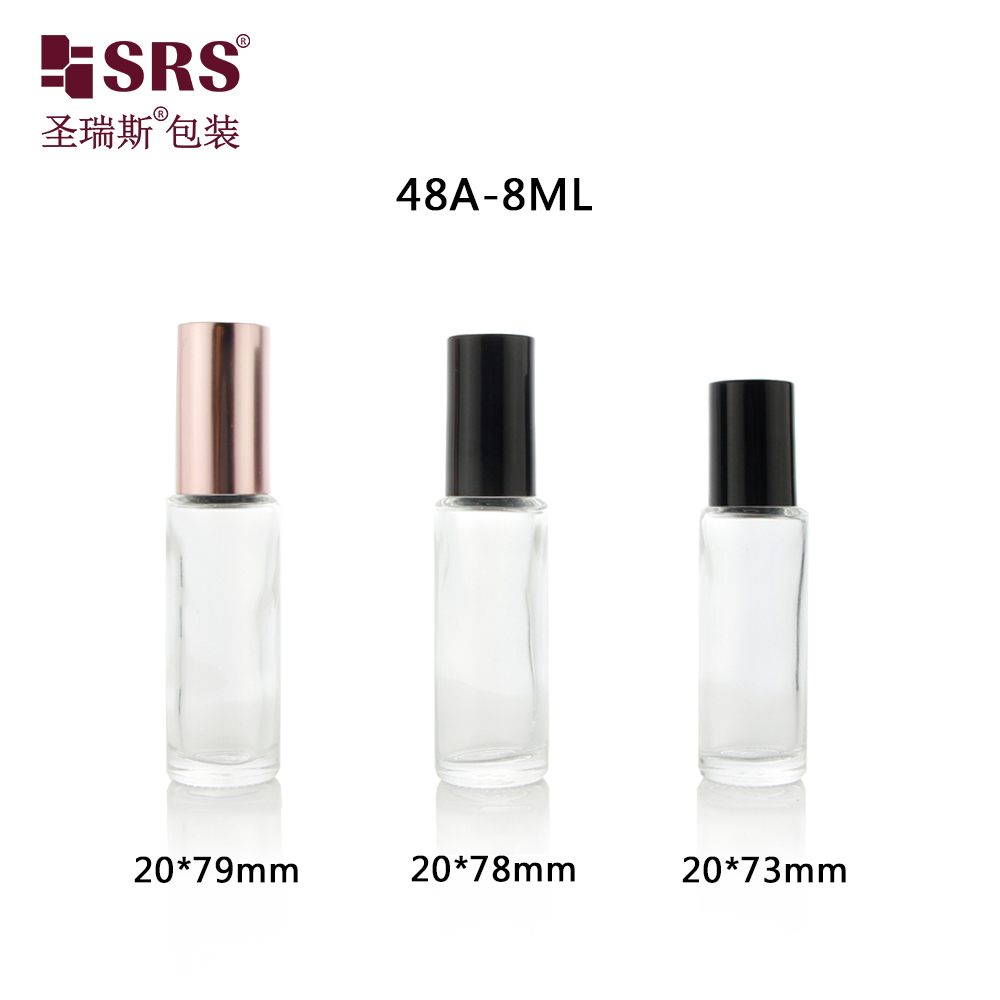 Thick Wall 8ML Round Roll On Perfume Set Sample Bottle Packaging Roll On Perfume Bottles