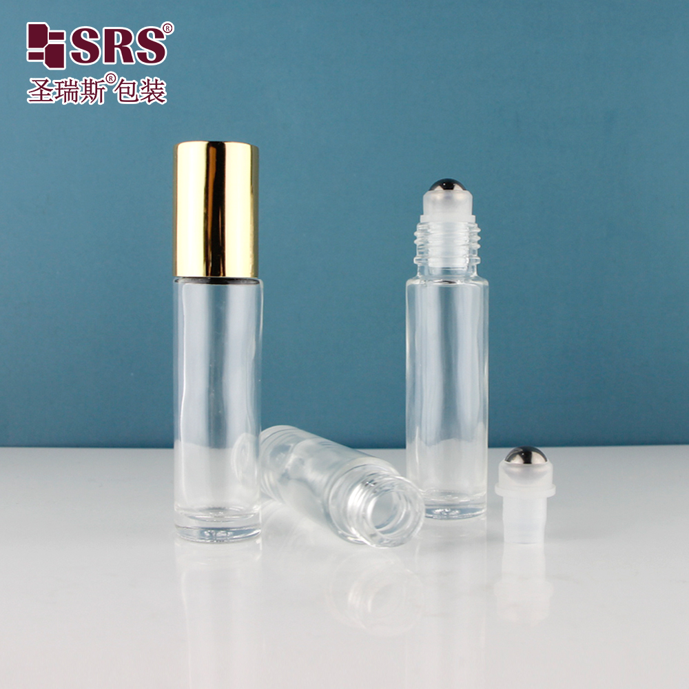 Wholesale Logo Printed Roller Bottles Perfume Essential Oils Under Eye Roll On Bottle 10 ml 