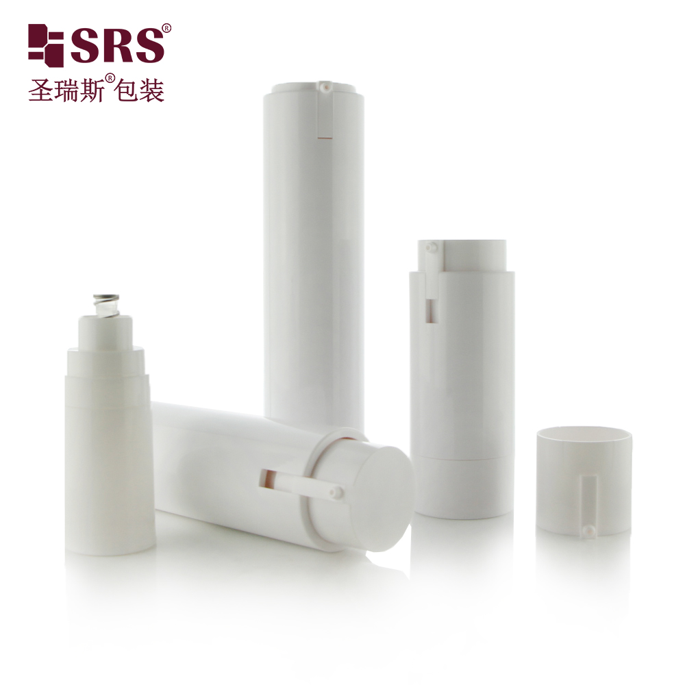 Replaceable inner 15ml cosmetics airless bottle 30ml 50ml eco friendly plastic vacuum pump packaging