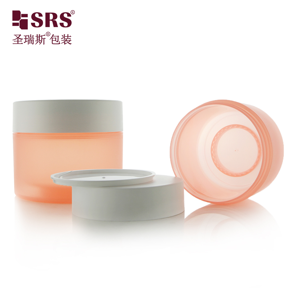 Customized 50ml 100ml 150ml 200ml 250ml Cosmetics Containers Double Wall Frosted Plastic Cream Jar