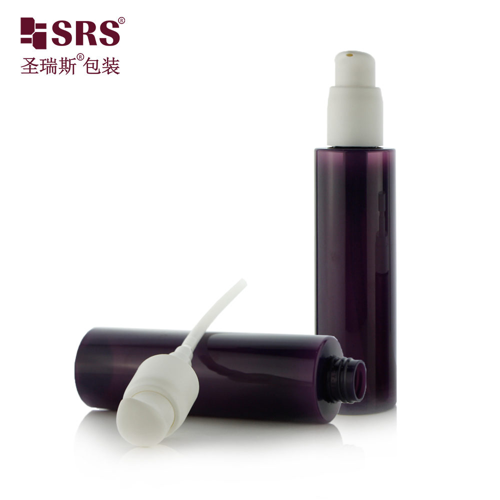 180ml Press Pump Soap Lotion Bottle Empty Glossy Plastic Bottle Skin Care Container Packaging