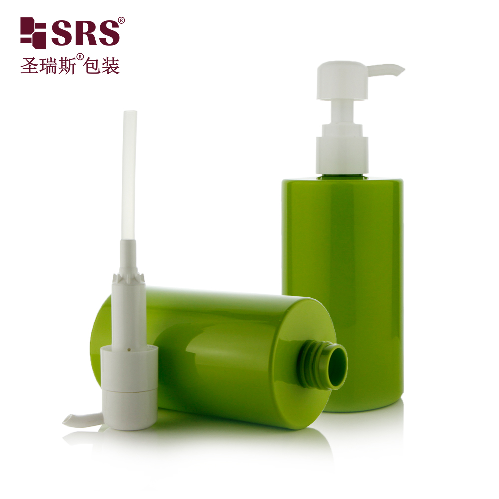 350ml toiletries packaging pet bottle pump customize color empty plastic container