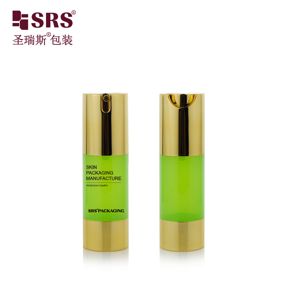 15ml 30ml 40ml 50 ml 80ml 100ml AS Silver Airless Lotion Pump Bottle For Luxury Packaging Cosmetic Packaging