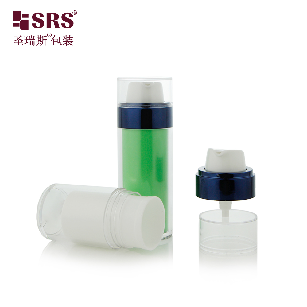 Empty 30ml 50ml Double Wall Airless Bottle AS Plastic Customized Color Vacuum Pump Lotion Bottle
