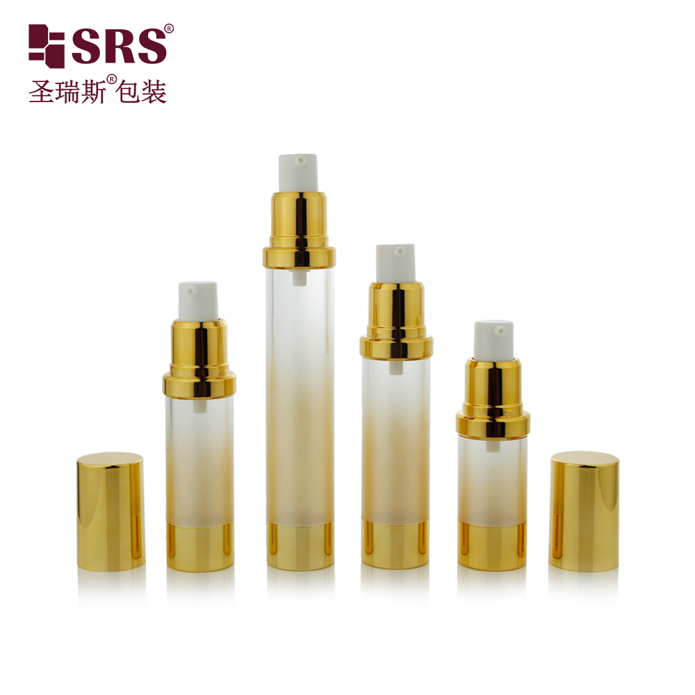 10ml 15ml 20ml 30ml Refill Gold Foundation Sample Emulsion Airless Pump Bottle Lotion Bottle
