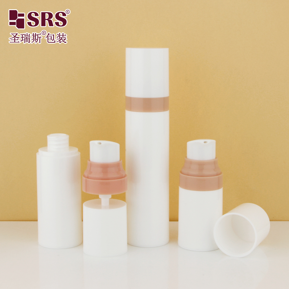 Eco Friendly 15ml 30ml 50ml PP Pump Airless Lotion Plastic Skin Cream Serum Cosmetic Packaging Container