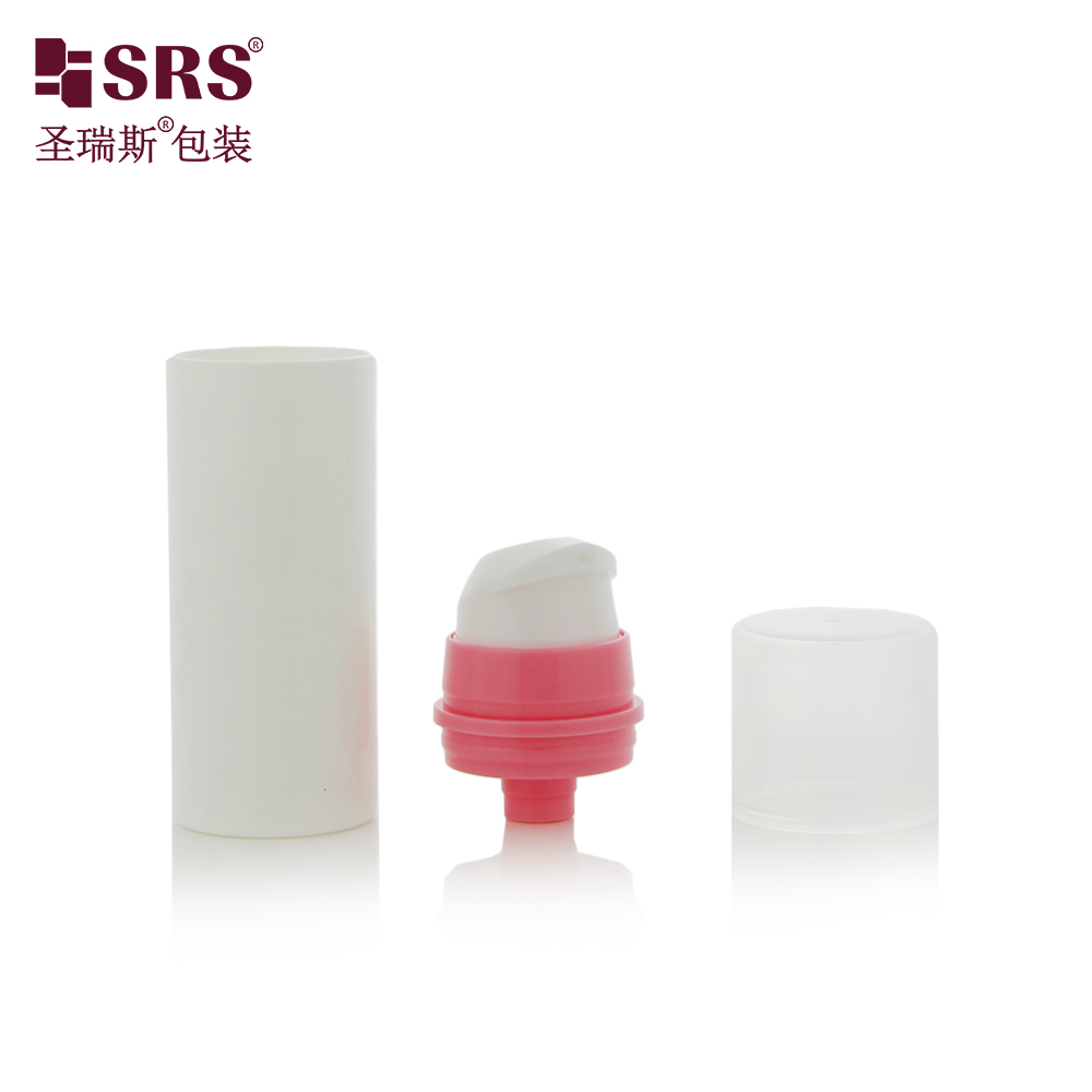 Custom Logo 15ml 30ml 50ml Plastic PP Empty Pink Airless Pump Bottle for Cream Packaging