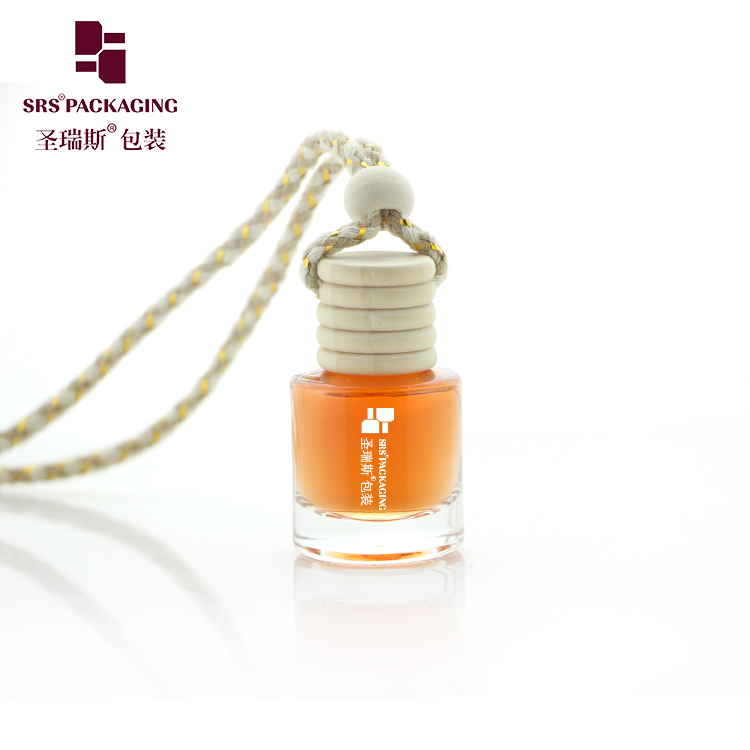 8ml Glass Car Perfume Bottle Pendant Empty Fragrance Container Customized Color Logo