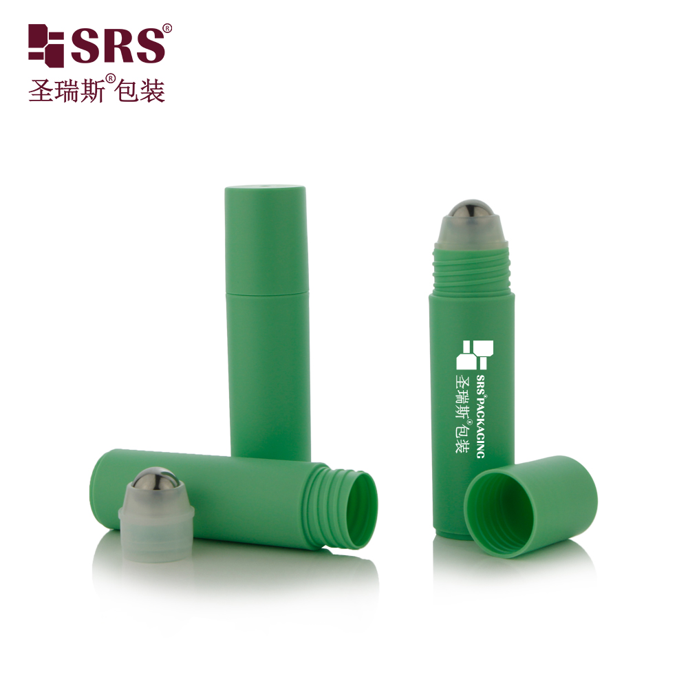 Empty New Design Cosmetic 20 ml PP Roll On Bottle Steel Roller Ball Custom Color Eye Cream Container